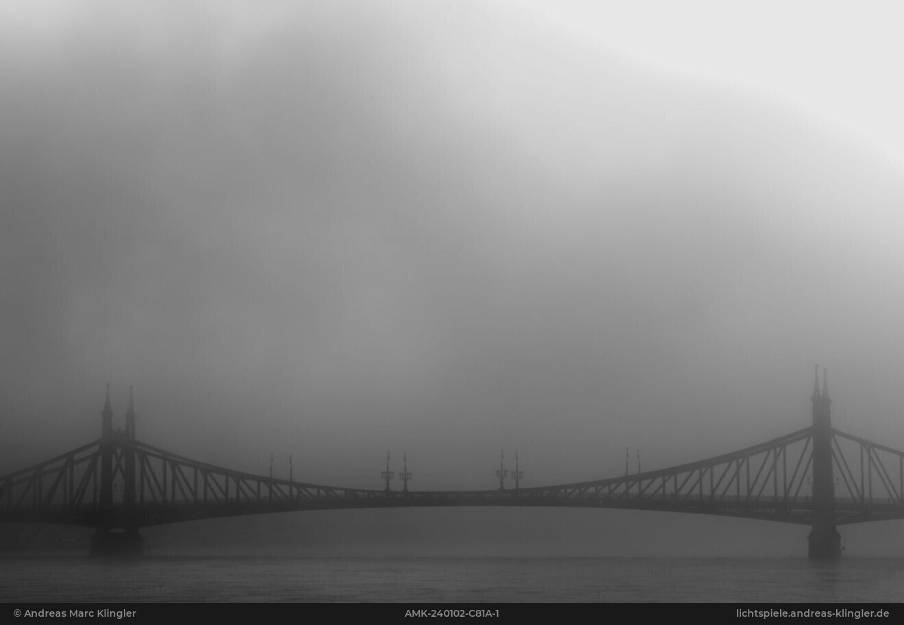 Freiheitsbrücke im Nebel